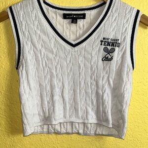 CROP Preppy Knitted Vest/Shirt